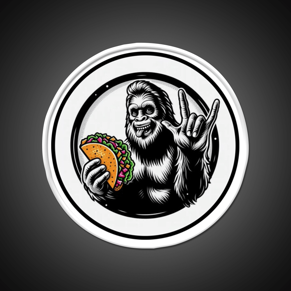 Bigfoot And Tacos Number 3 Taco Led Neon Sign Mexican Food Sign Rgb Color - Shineneon