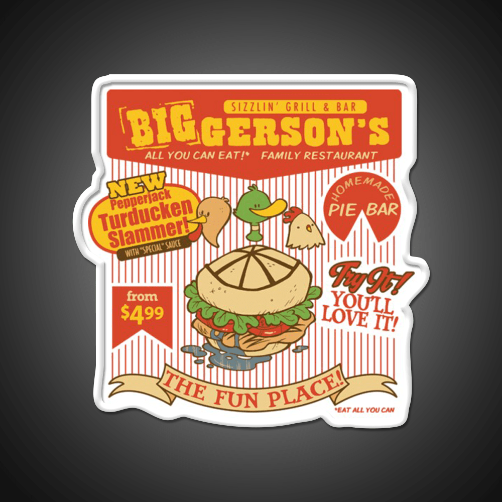 Biggersons Fast Food Led Neon Sign For Burger Place Rgb Color - Shineneon