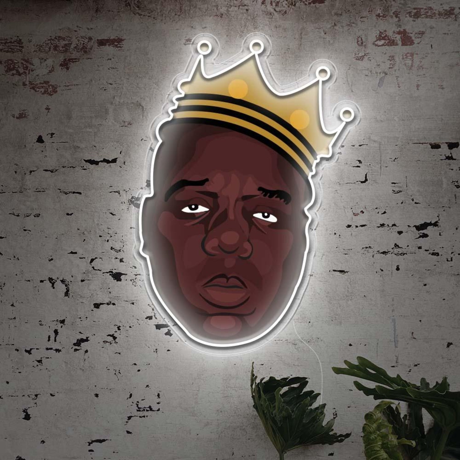 Biggie Crown Led Neon Sign For Retro Industrial Wall Art | Shineneon