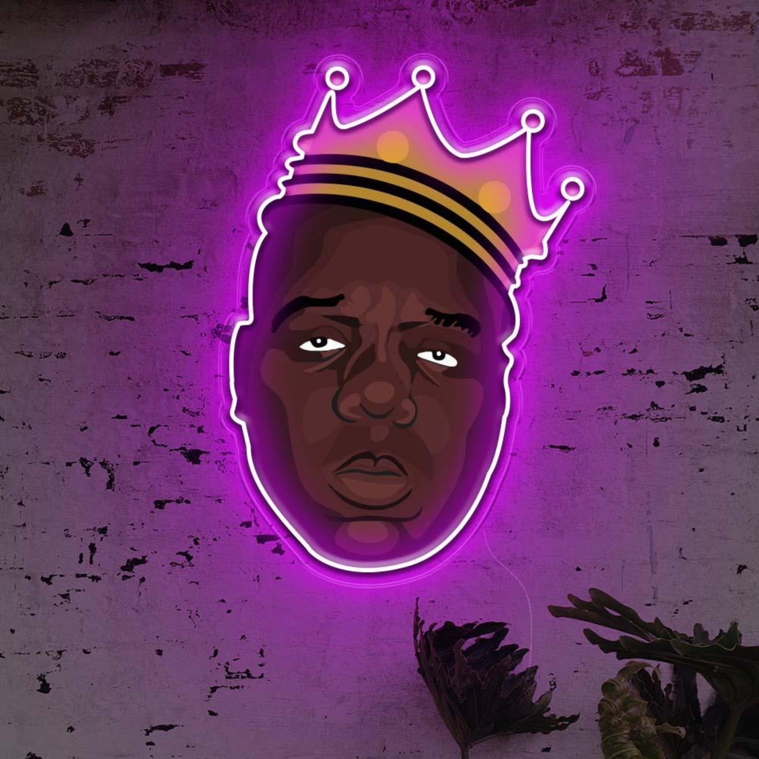 Biggie Crown Led Neon Sign For Retro Industrial Wall Art | Shineneon