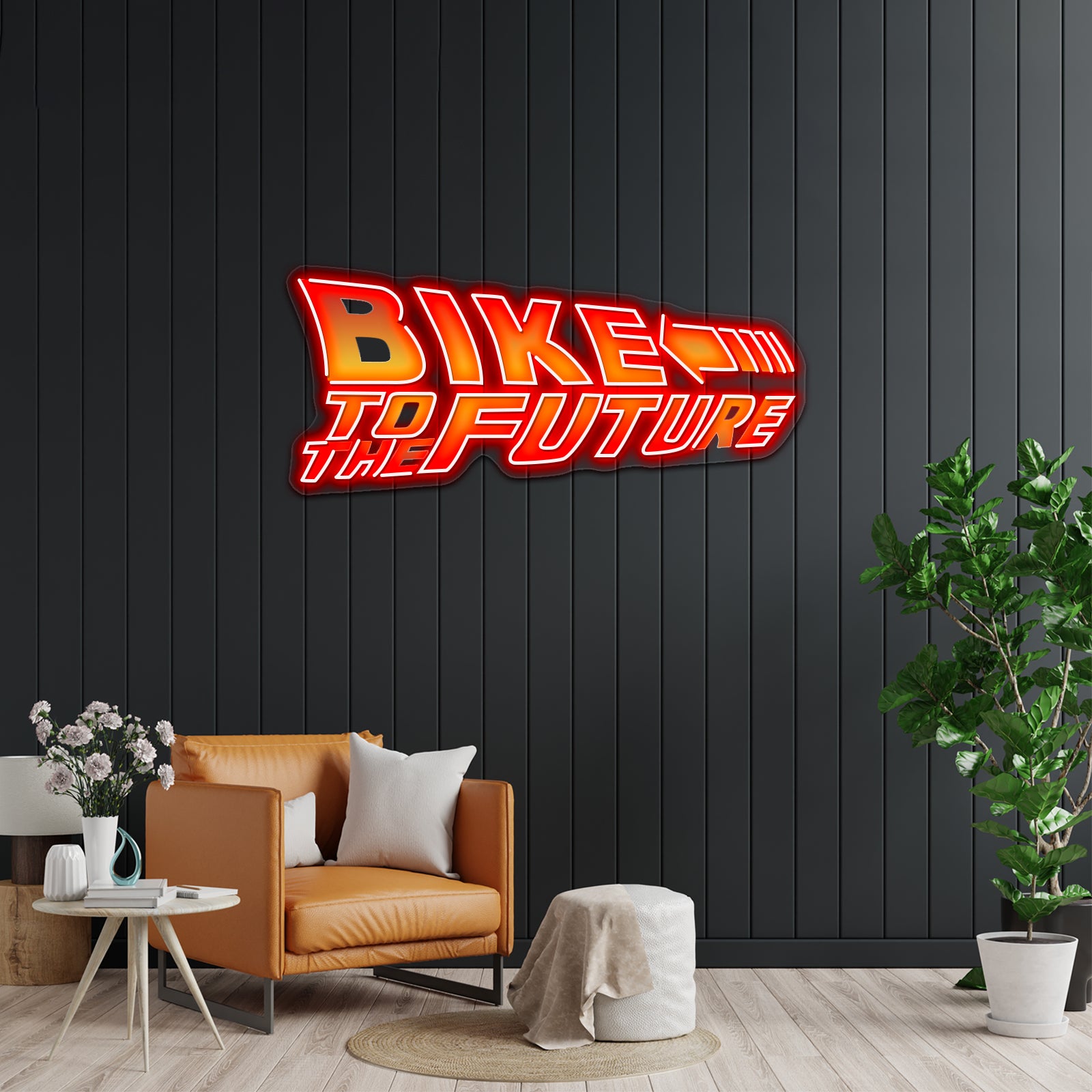 Bike To The Future Artwork Led Neon Sign