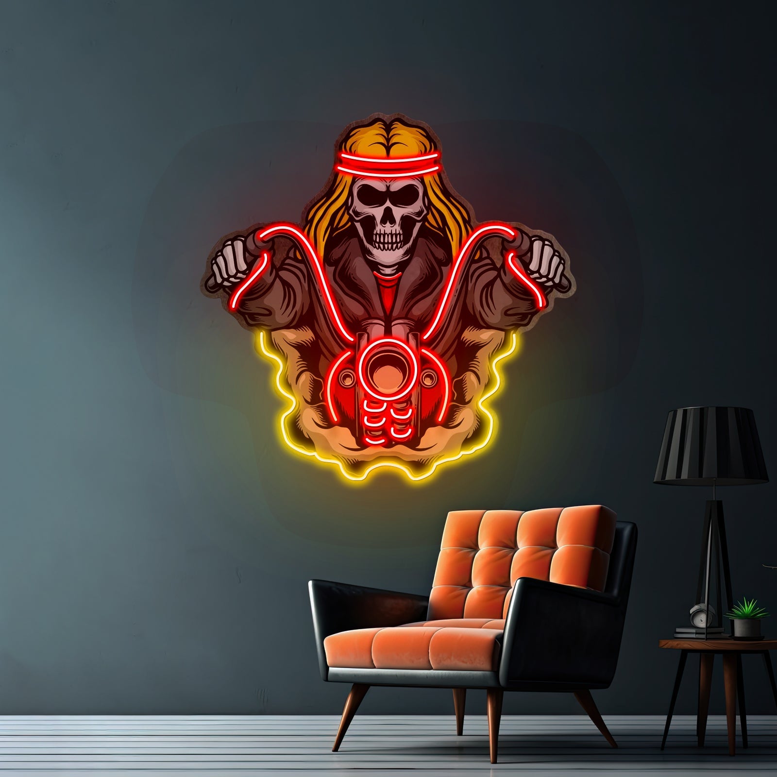 Biker Skull Led Neon Sign Light Custom Led Signs - Shineneon