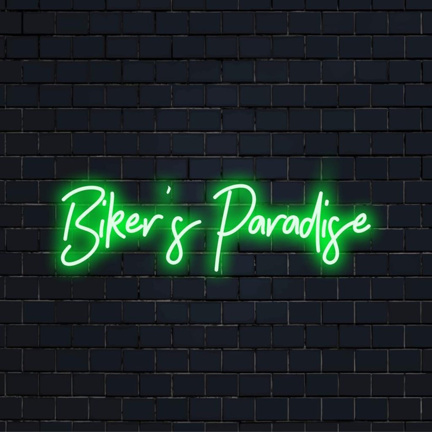 Bikers Paradise Green Custom Text Led Neon Sign For Motorcycle Bar Club Decor | Shineneon