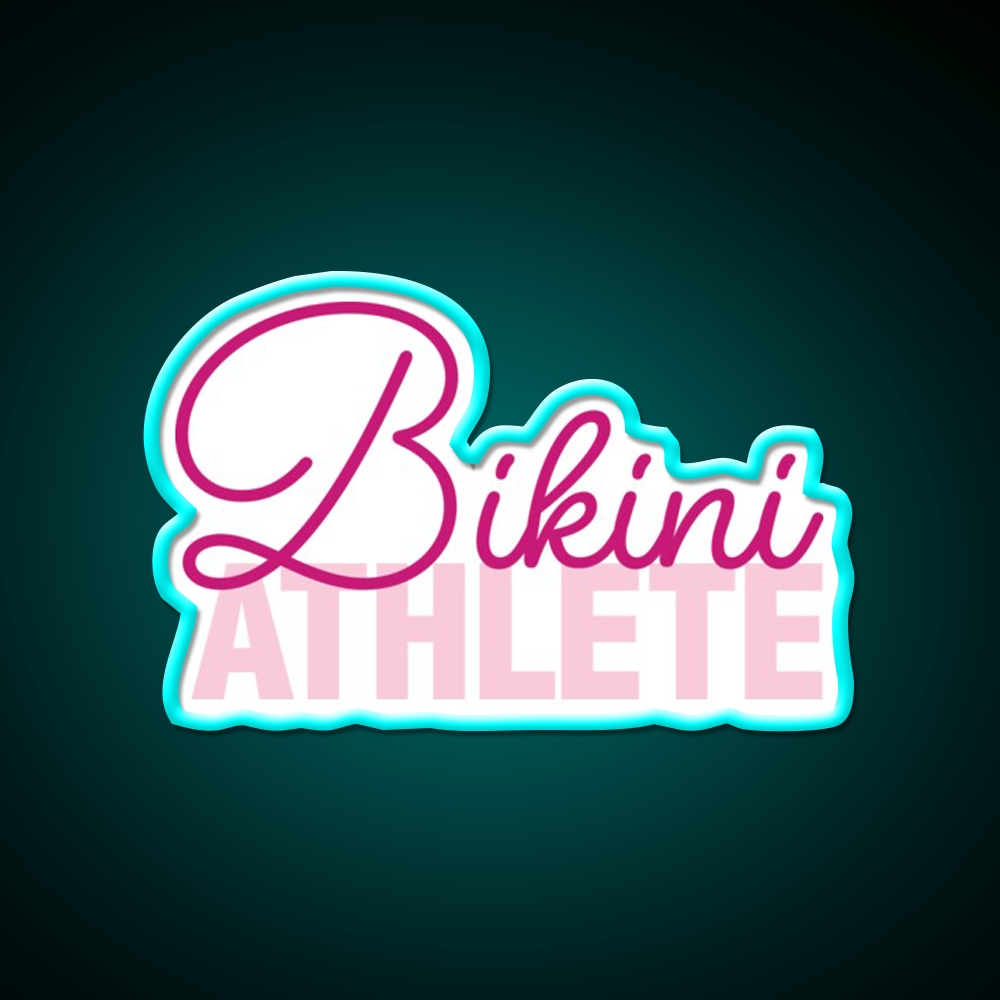 Bikini Athlete Pink Gym Fitness Led Neon Sign Rgb Color