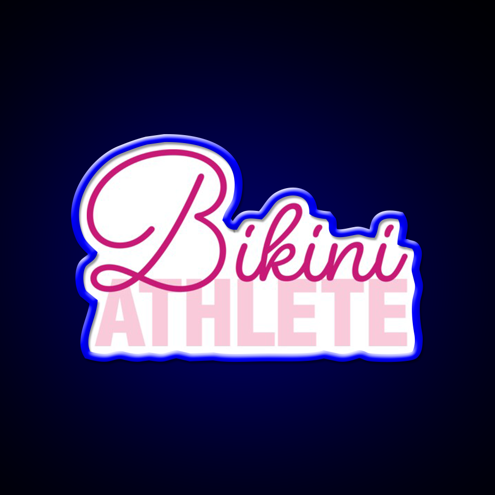 Bikini Athlete Pink Gym Fitness Led Neon Sign Rgb Color
