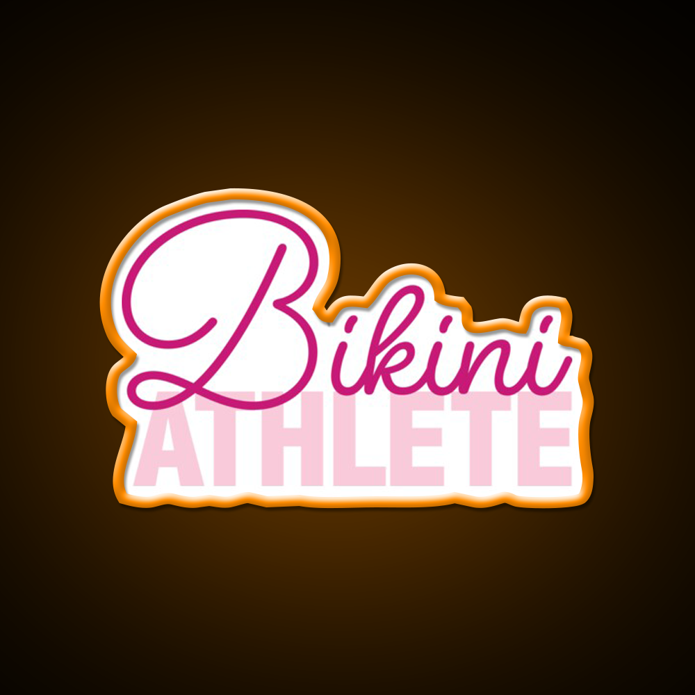 Bikini Athlete Pink Gym Fitness Led Neon Sign Rgb Color