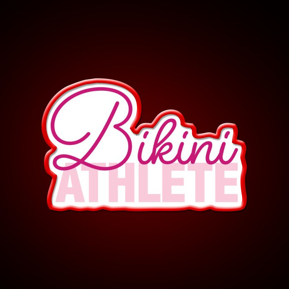 Bikini Athlete Pink Gym Fitness Led Neon Sign Rgb Color