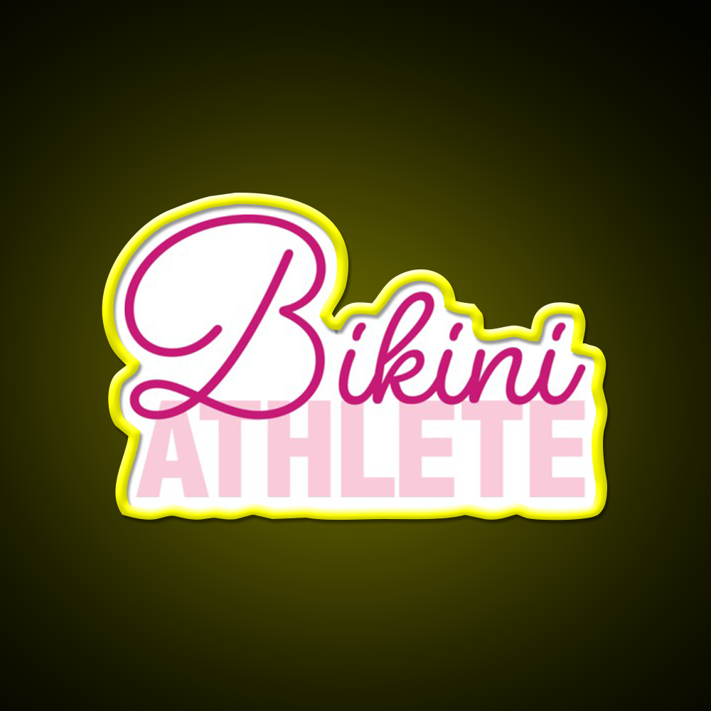 Bikini Athlete Pink Gym Fitness Led Neon Sign Rgb Color