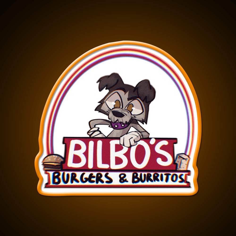 Bilbos Burgers Burritos Fast Food Led Neon Sign For Burger Place Rgb Color - Shineneon