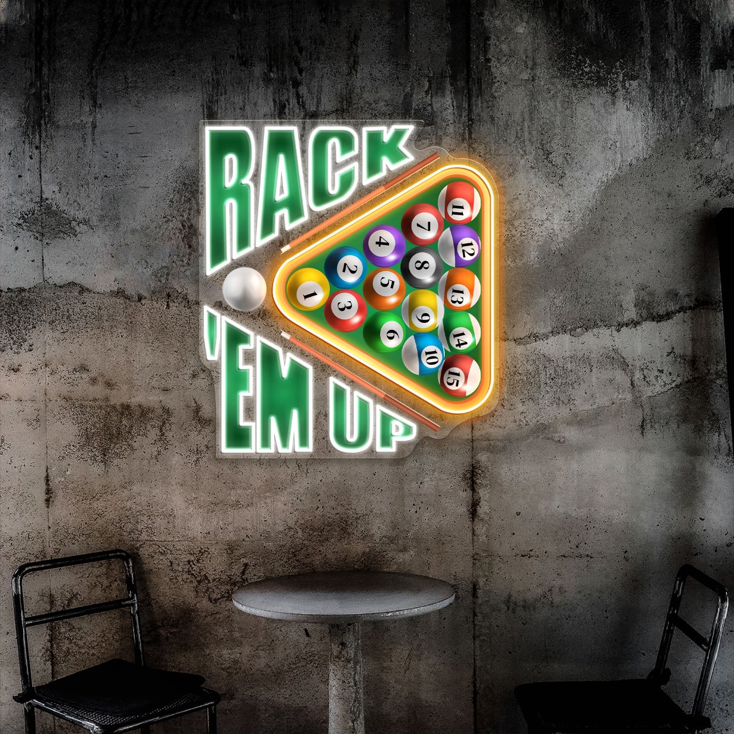 Billiards Back Emup Acrylic Led Neon Sign | Shineneon