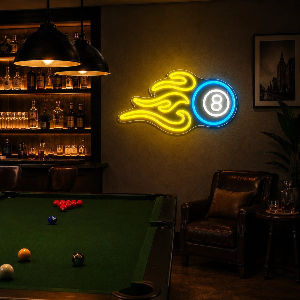 Billiards Eight Ball LED Neon Sign - Shineneon