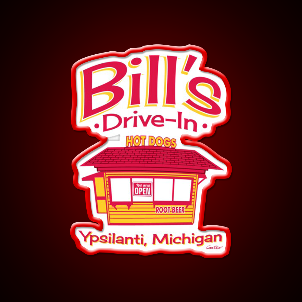 Bills Drive In Hot Dog Stand Beer Bar Decor Led Neon Sign Rgb Color - LED neon sign view 10
