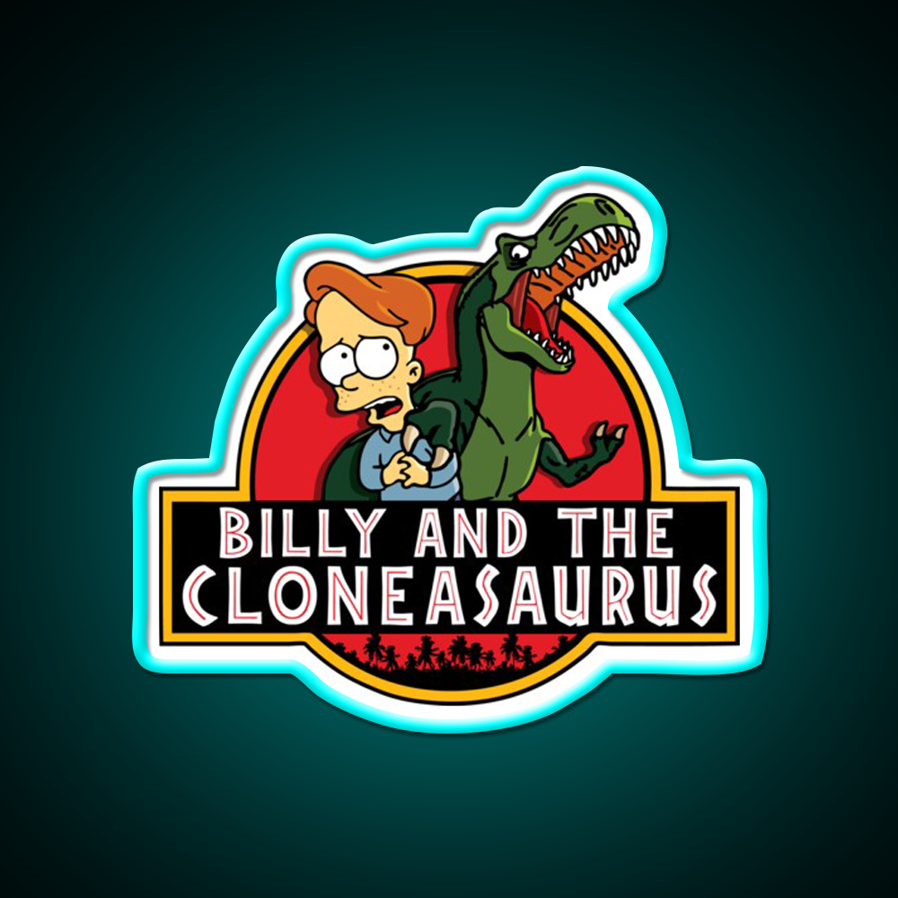 Billy And The Cloneasaurus Beer Bar Decor Led Neon Sign Rgb Color - Size and dimension reference
