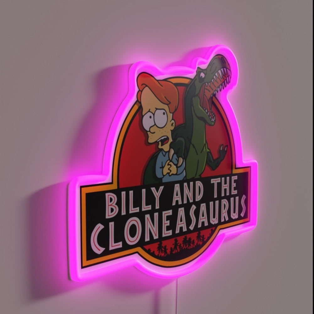 Billy And The Cloneasaurus Rgb Led Neon Sign - LED neon sign close-up detail