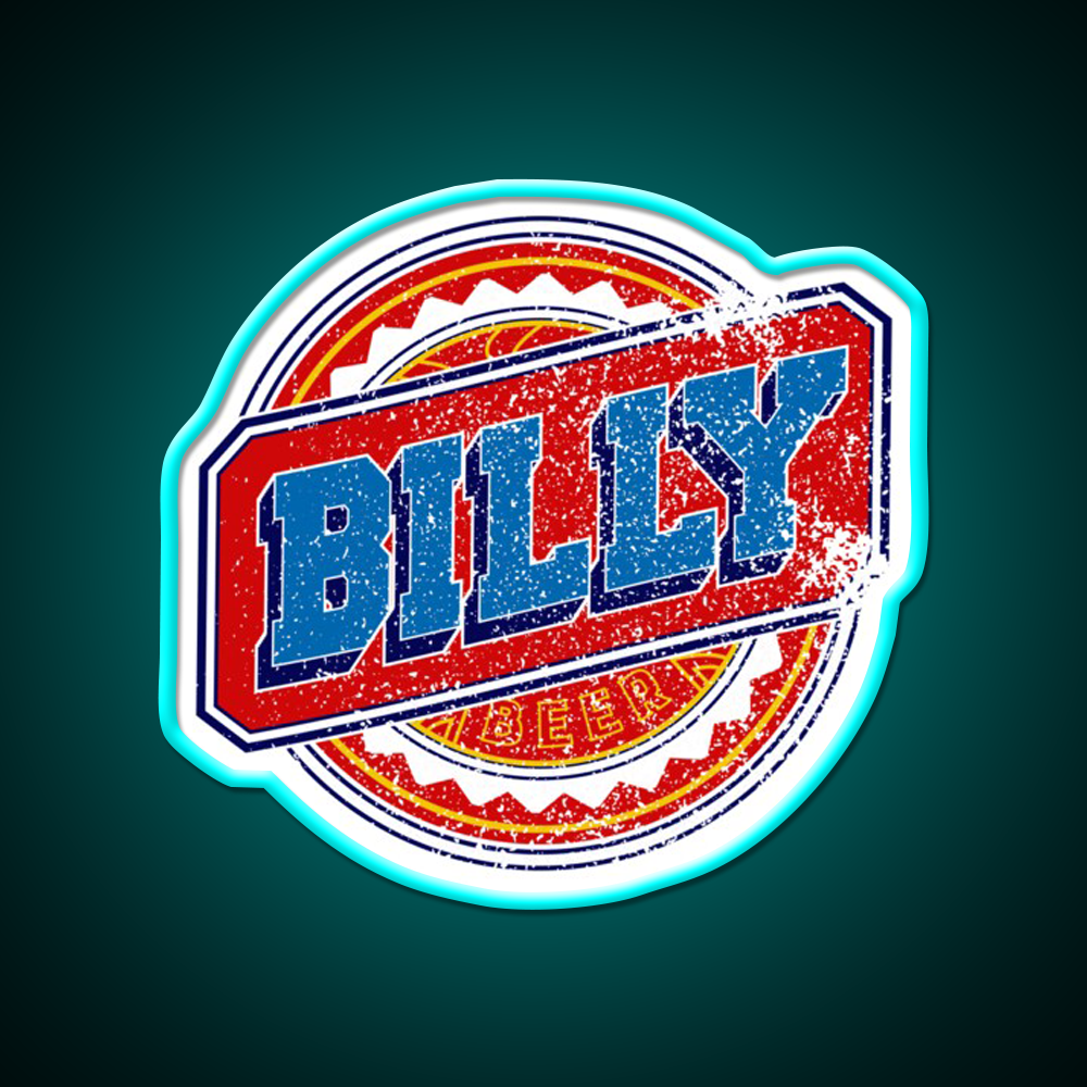 Billy Beer Bar Decor Led Neon Sign Rgb Color - Size and dimension reference