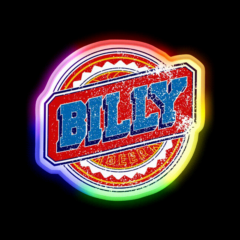 Billy Beer Bar Decor Led Neon Sign Rgb Color - LED neon sign close-up detail