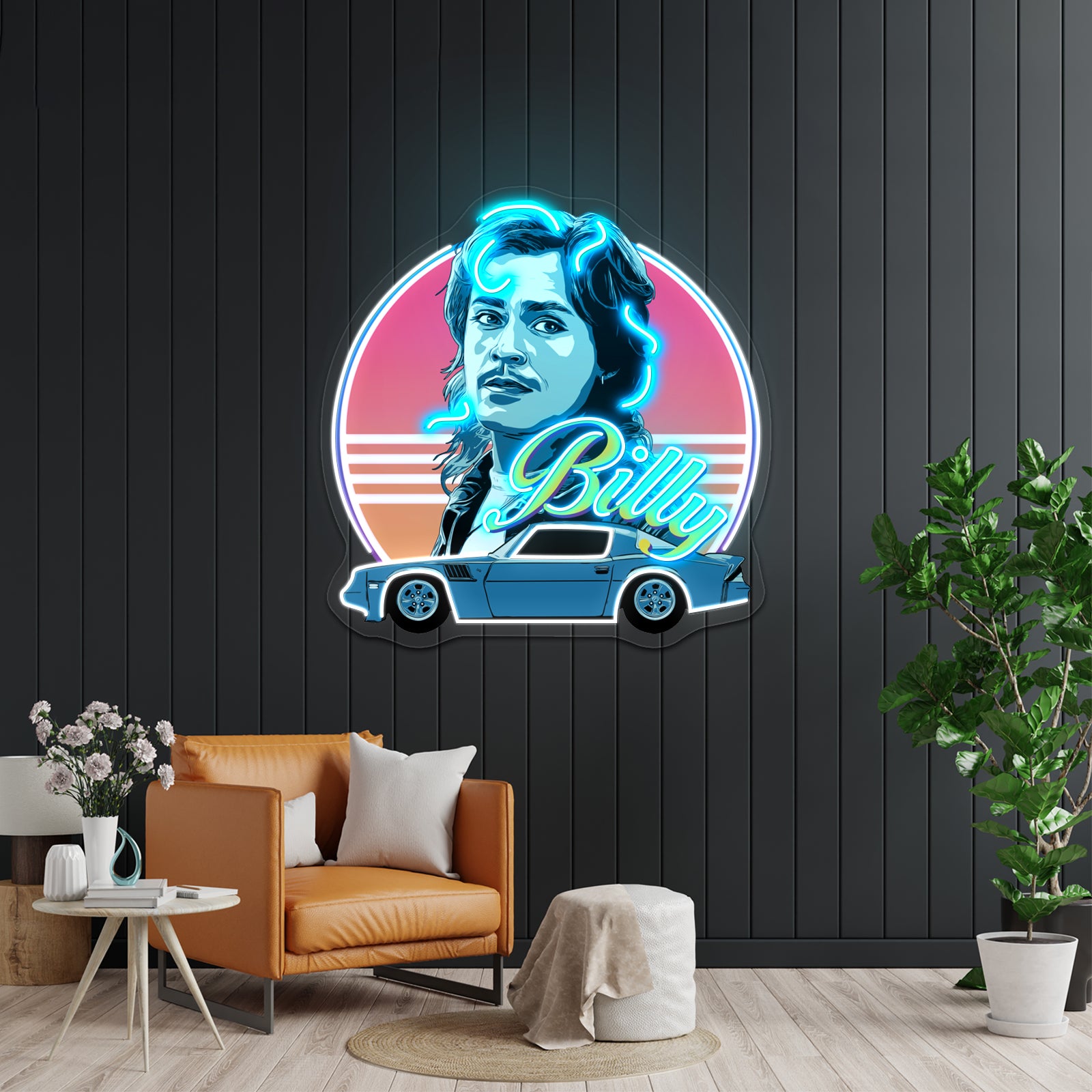 Billy Hargrove Stranger Things 80s Style Artwork Led Neon Sign