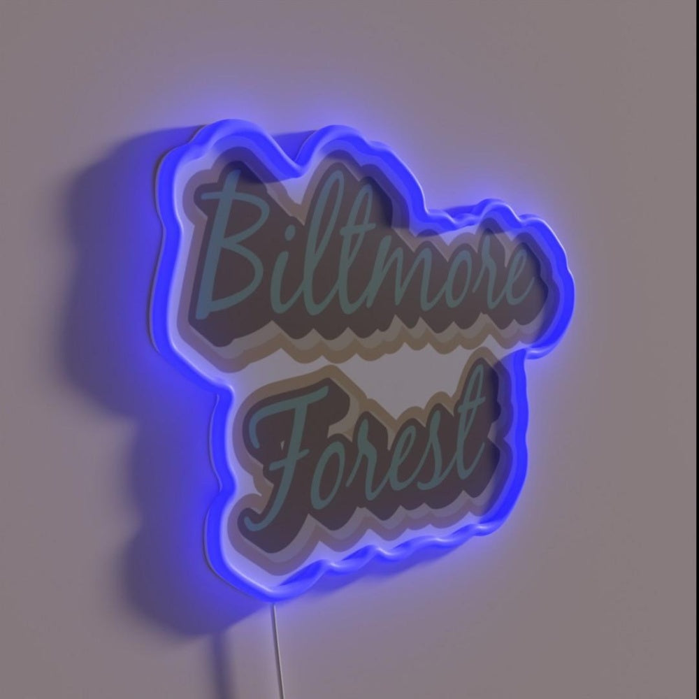 Biltmore Forest North Carolina Asheville Wnc Rgb Led Neon Sign - LED neon sign close-up detail