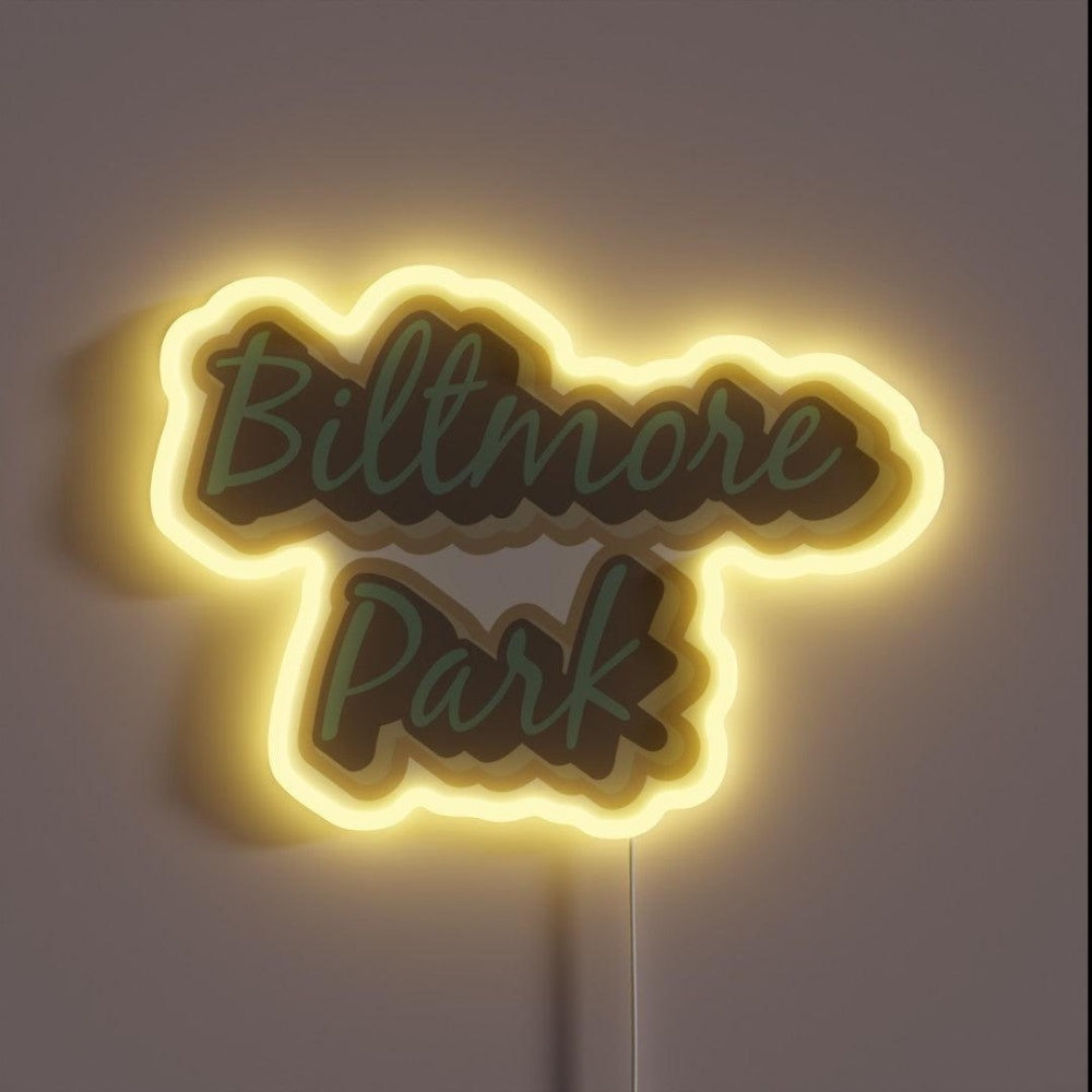 Biltmore Park North Carolina Asheville Wnc Rgb Led Neon Sign - Custom LED neon sign front view