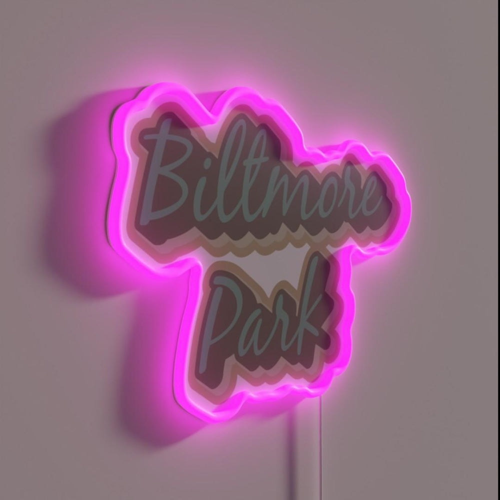 Biltmore Park North Carolina Asheville Wnc Rgb Led Neon Sign - LED neon sign close-up detail