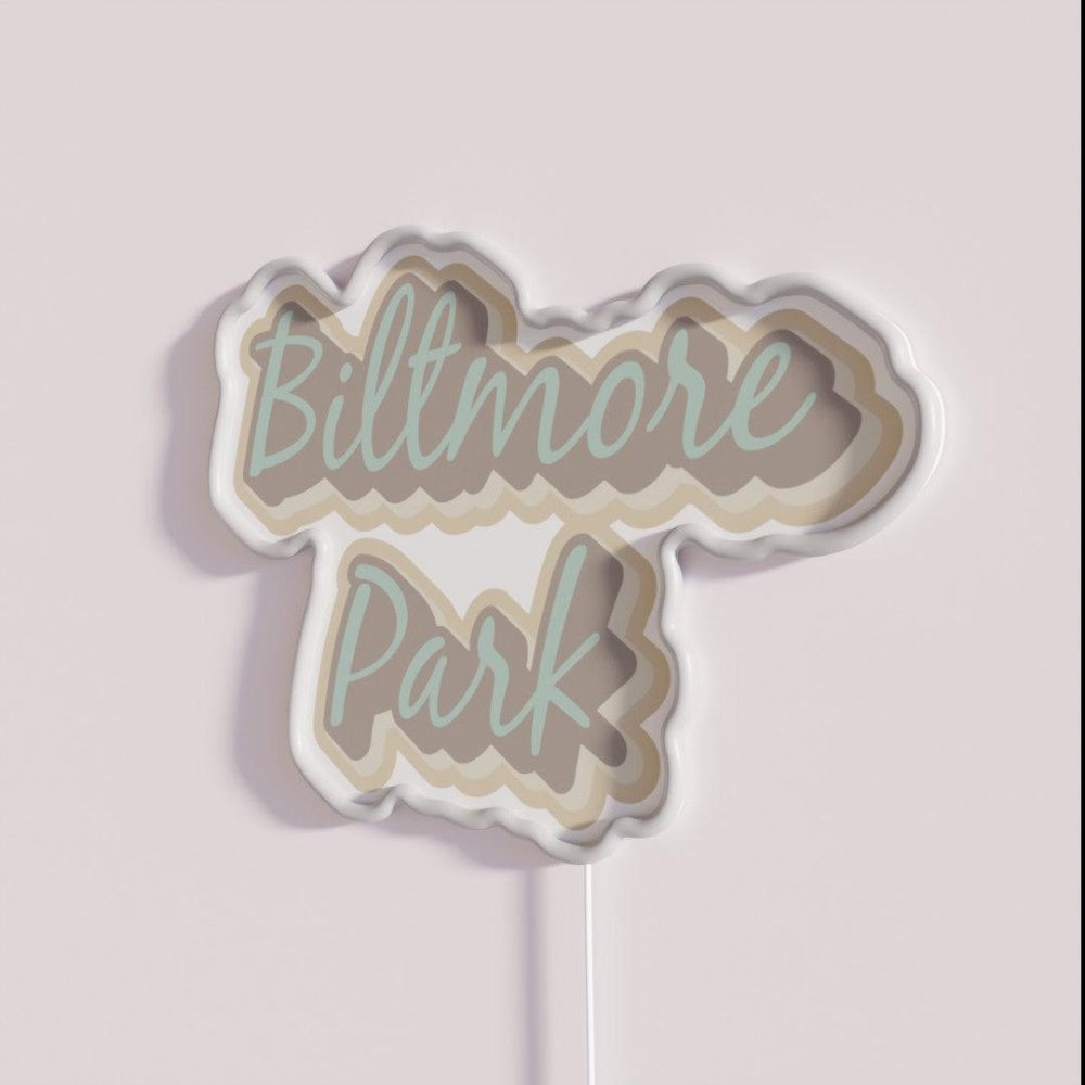 Biltmore Park North Carolina Asheville Wnc Rgb Led Neon Sign - Neon sign mounted on wall in room