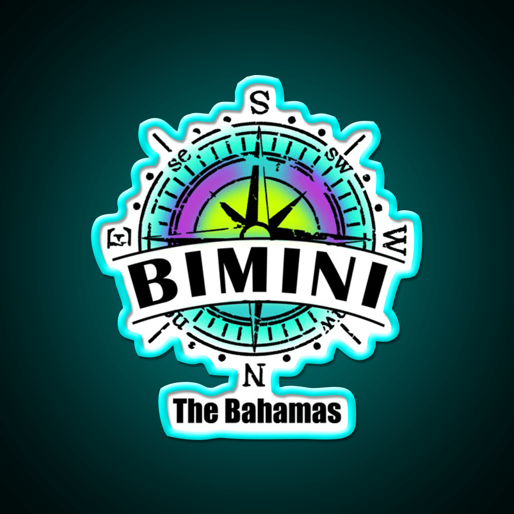 Bimini The Bahamas Cocktail Bar Decor Led Neon Sign Rgb Color - Shineneon