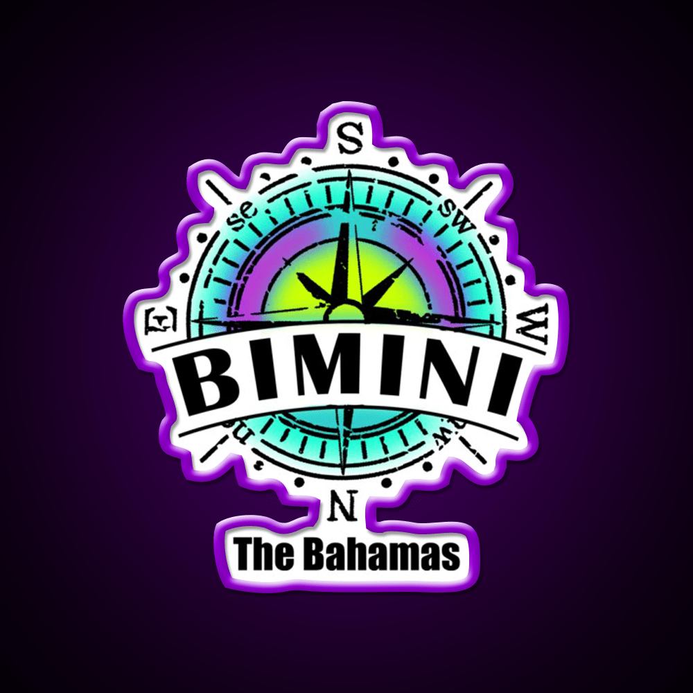 Bimini The Bahamas Cocktail Bar Decor Led Neon Sign Rgb Color - Shineneon