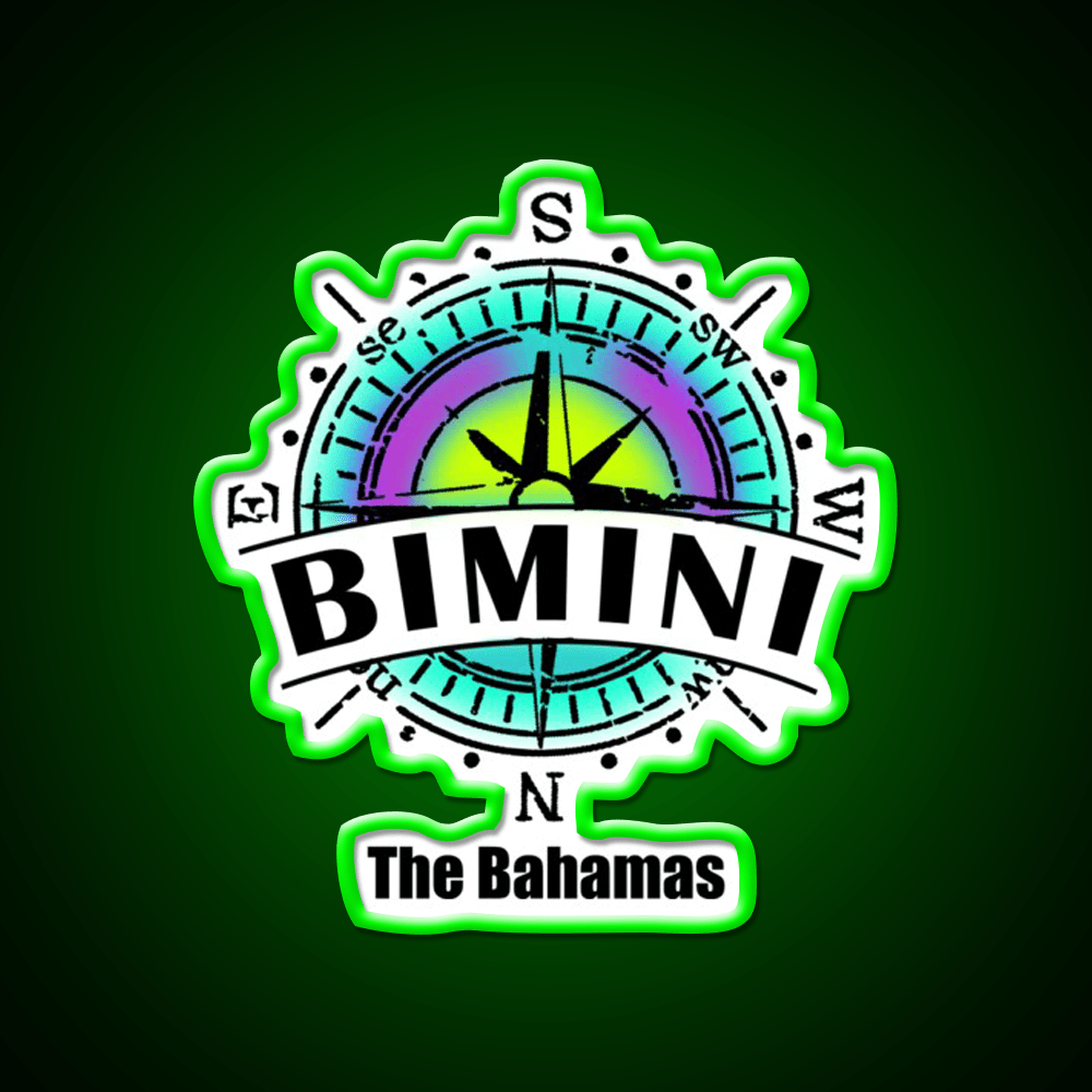 Bimini The Bahamas Cocktail Bar Decor Led Neon Sign Rgb Color - Shineneon