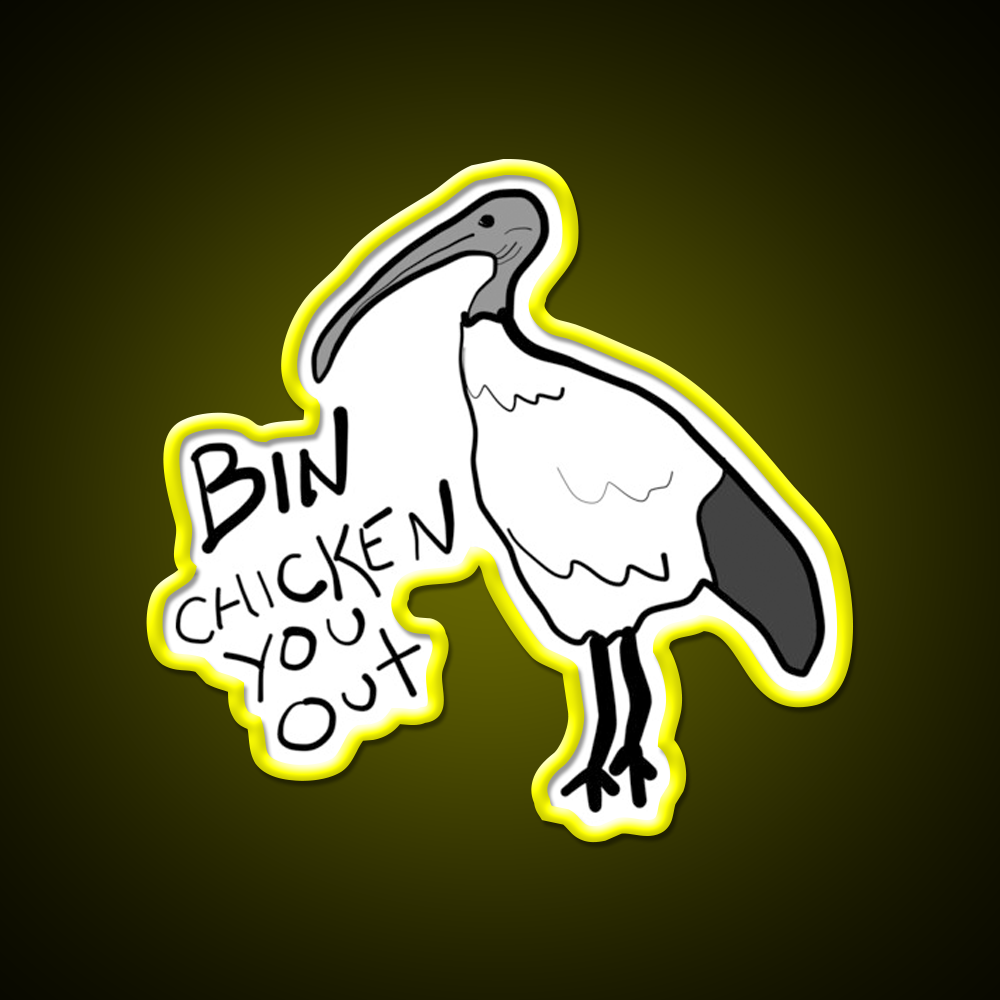 Bin Chicken You Out Ibis Style Beer Bar Decor Led Neon Sign Rgb Color - LED neon sign view 7