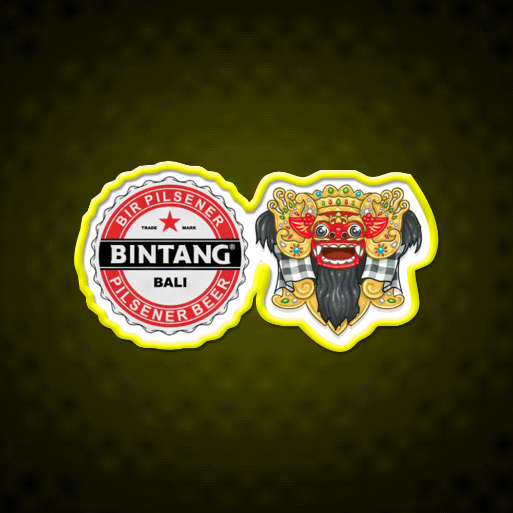 Bintang Bali Beer Bar Decor Led Neon Sign Rgb Color - Custom LED neon sign front view