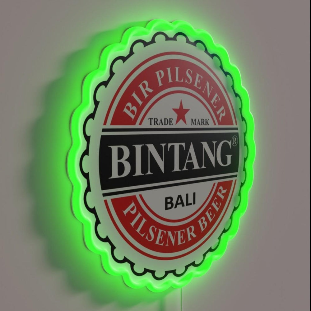 Bintang Beer Style Straight Rgb Led Neon Sign - LED neon sign close-up detail