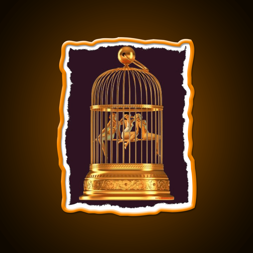Bird Cage Cocktail Bar Decor Led Neon Sign Rgb Color - Shineneon