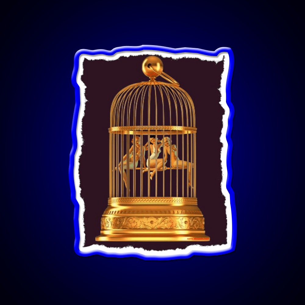 Bird Cage Cocktail Bar Decor Led Neon Sign Rgb Color - Shineneon