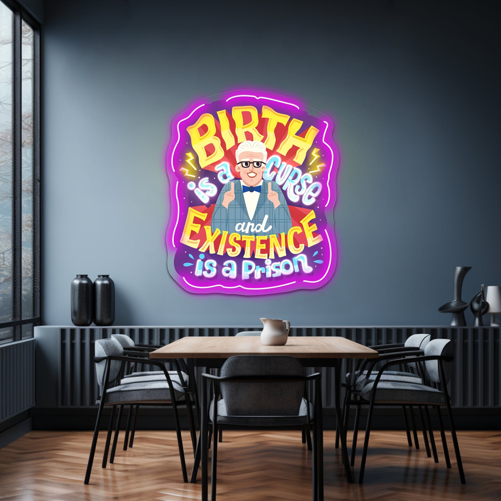 Birth Is A Curse Artwork Led Neon Sign