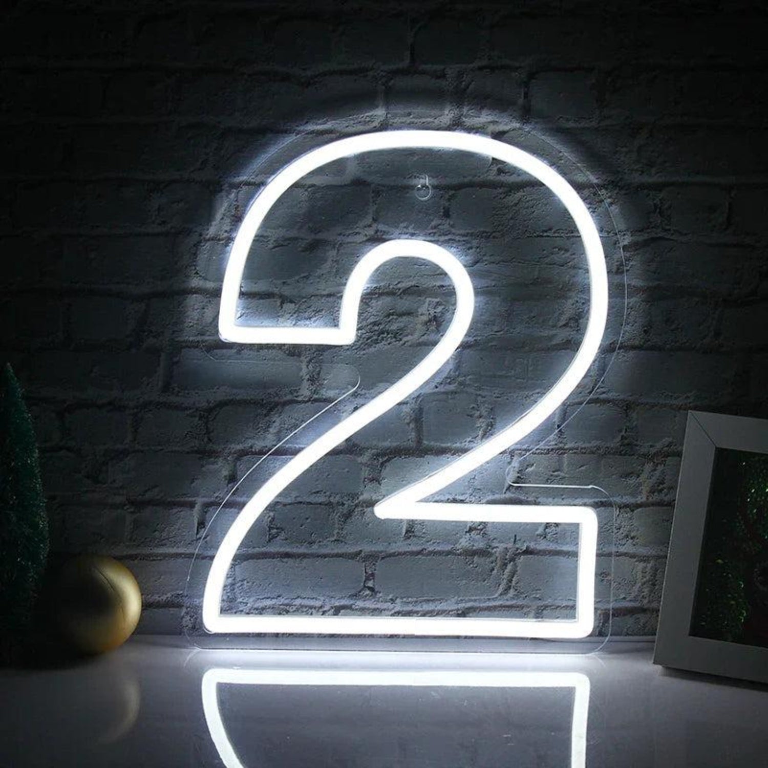 Birthday Number White Led Neon Sign Indoor Party Celebration Decor | Shineneon