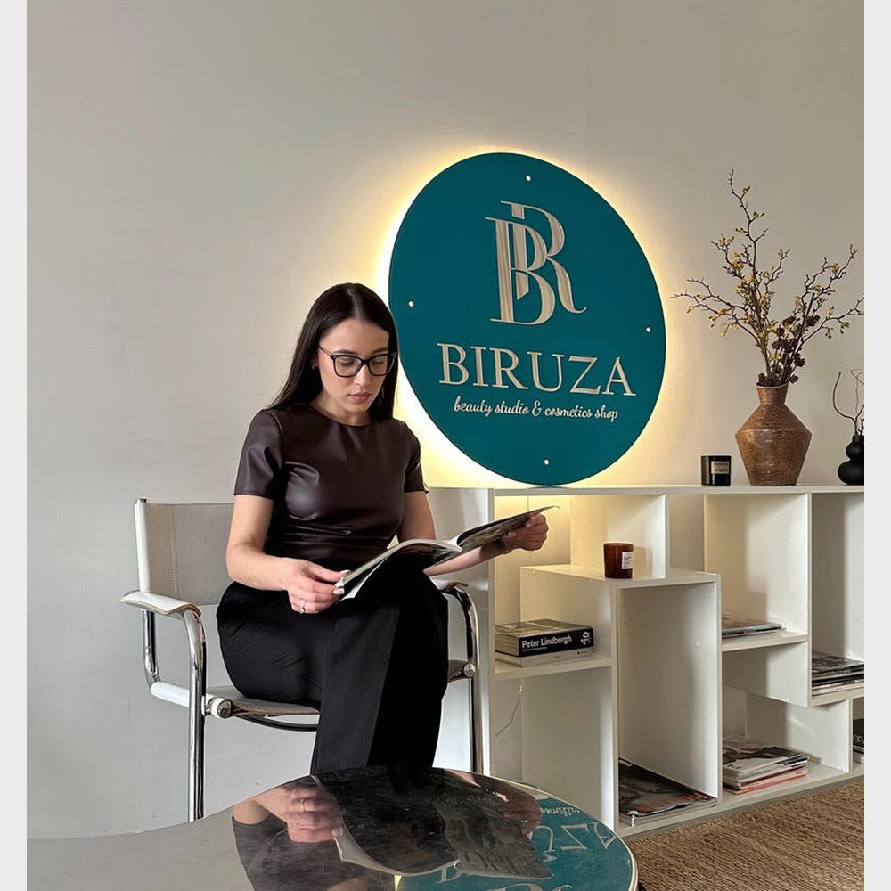 Biruza Acrylic Business Logo Sign
