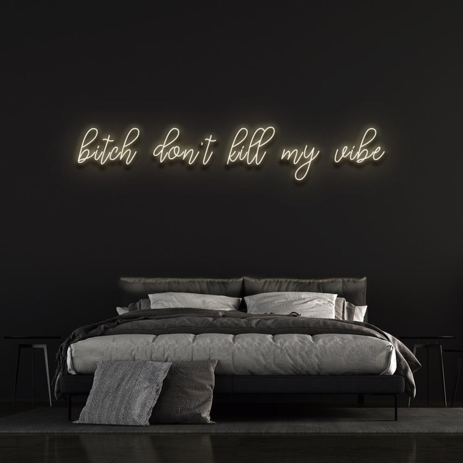 Bitch Dont Kill My Vibe Pink Led Neon Sign Bedroom Wall Decor | Shineneon