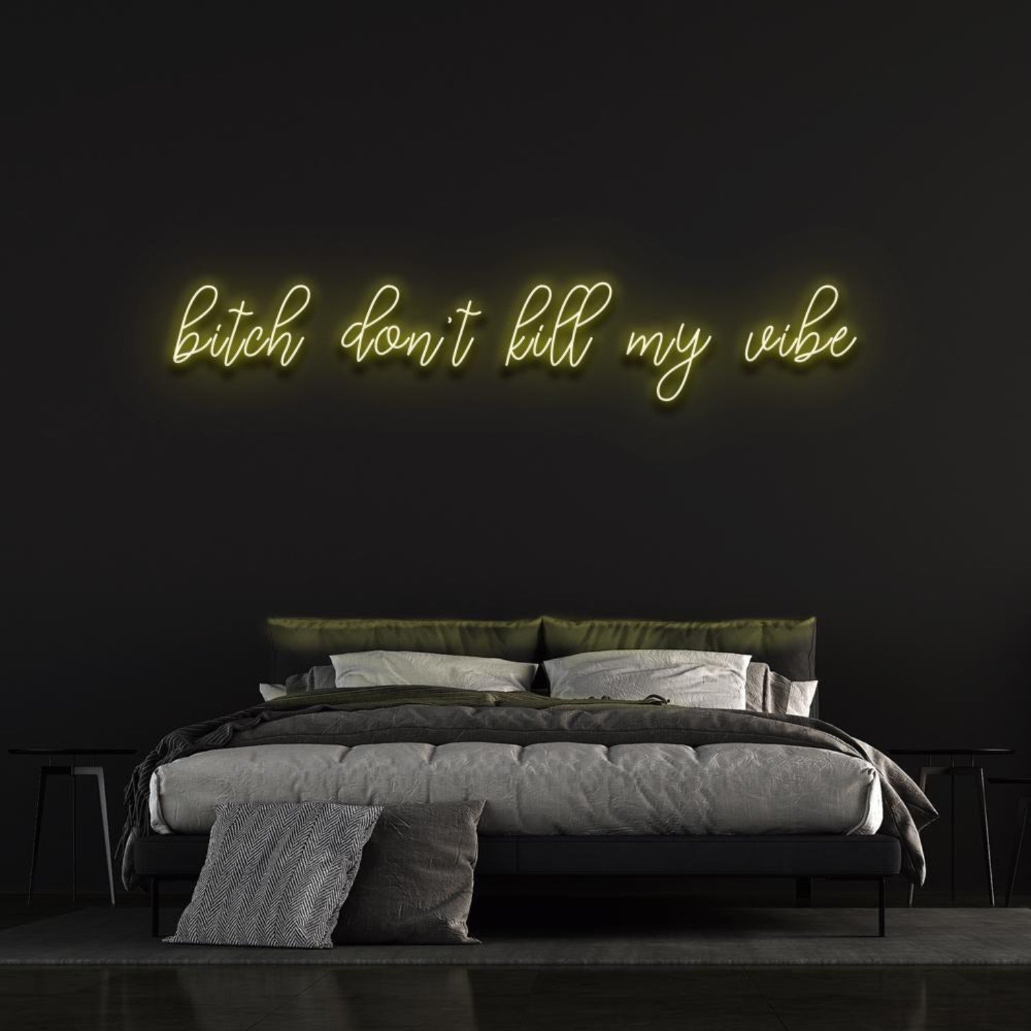 Bitch Dont Kill My Vibe Pink Led Neon Sign Bedroom Wall Decor | Shineneon