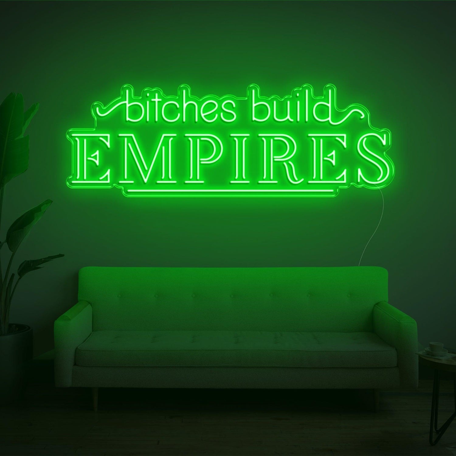 Bitches Build Empires White Retro Led Neon Sign For Home Studio Decor | Shineneon