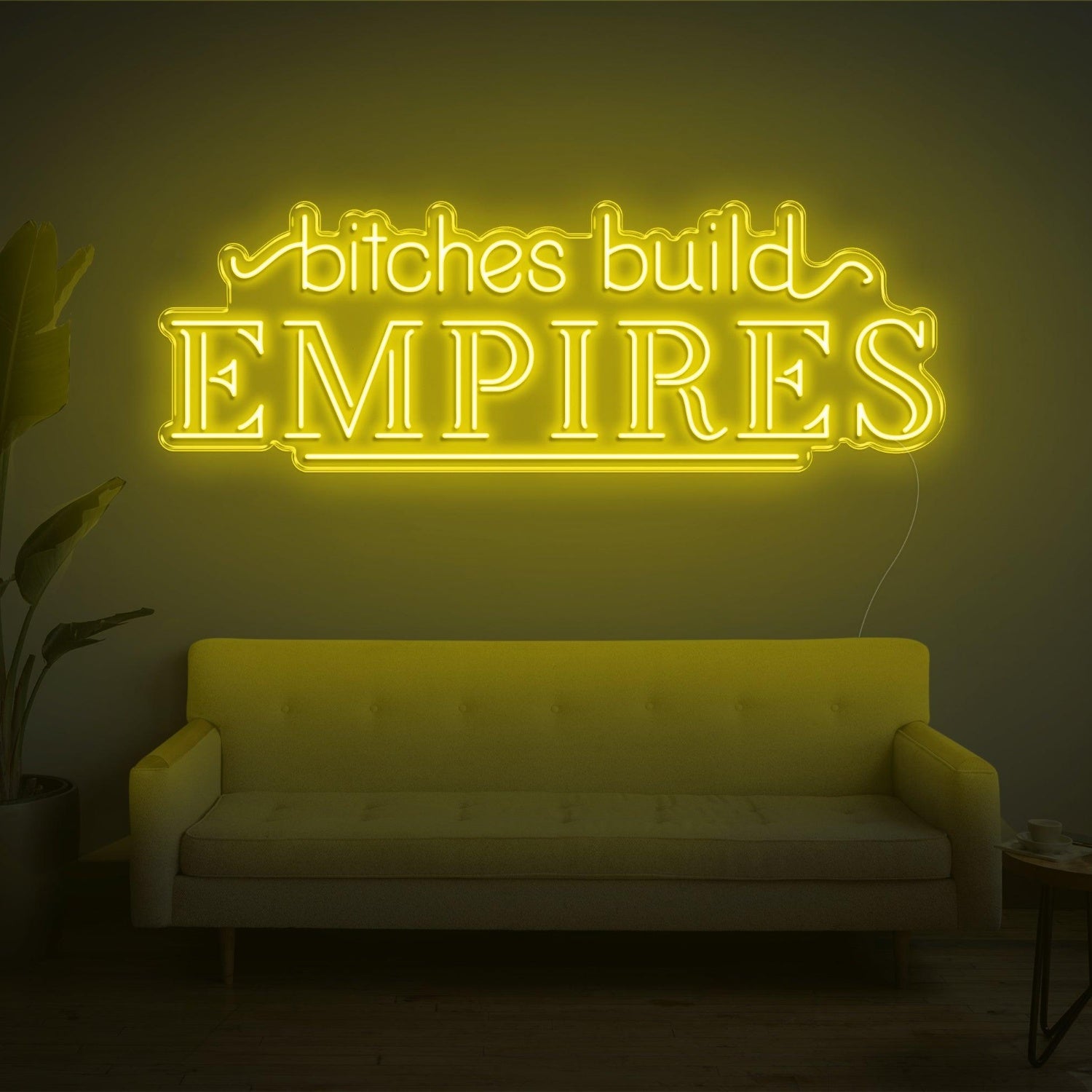 Bitches Build Empires White Retro Led Neon Sign For Home Studio Decor | Shineneon