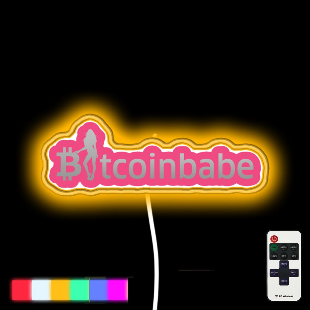 Bitcoin Babe Led Neon Sign - Custom LED neon sign front view