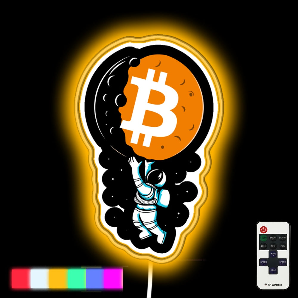 Bitcoin Btc And Crypto Design Led Neon Sign - Custom LED neon sign front view