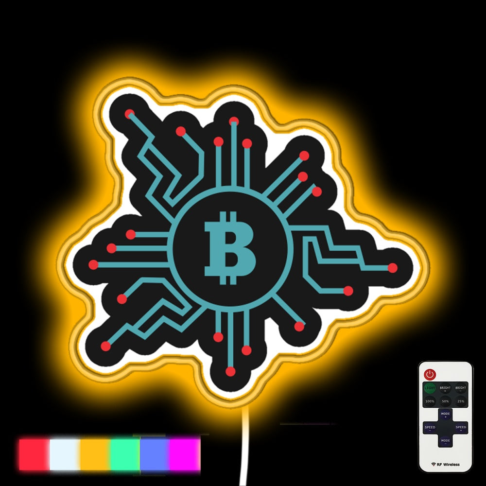 Bitcoin Crypto Led Neon Sign - Custom LED neon sign front view