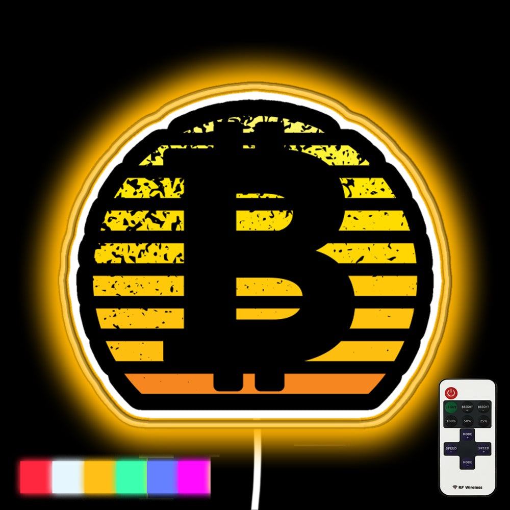 Bitcoin Neon Gift Coins Led Neon Sign - Custom LED neon sign front view