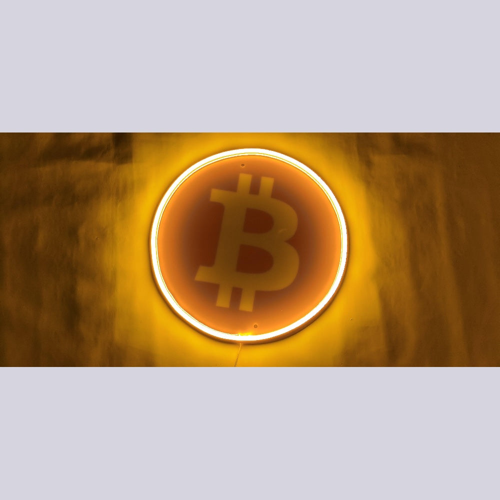 Bitcoin Neon Sign Restaurant Wall Art - LED neon sign view 8