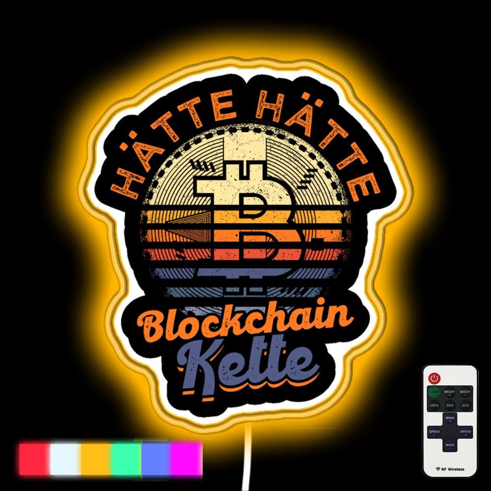 Bitcoin Would Have Blockchain Chain Led Neon Sign