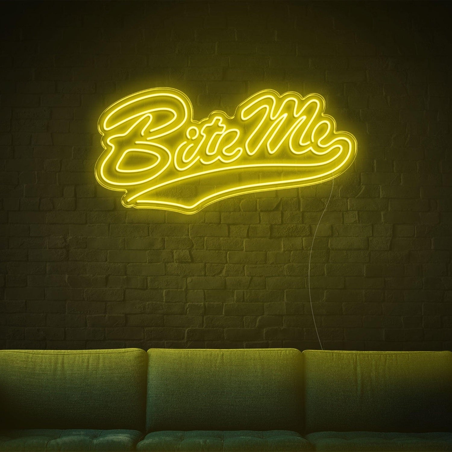 Bite Me Red Led Neon Sign For Retro Indoor Decor | Shineneon