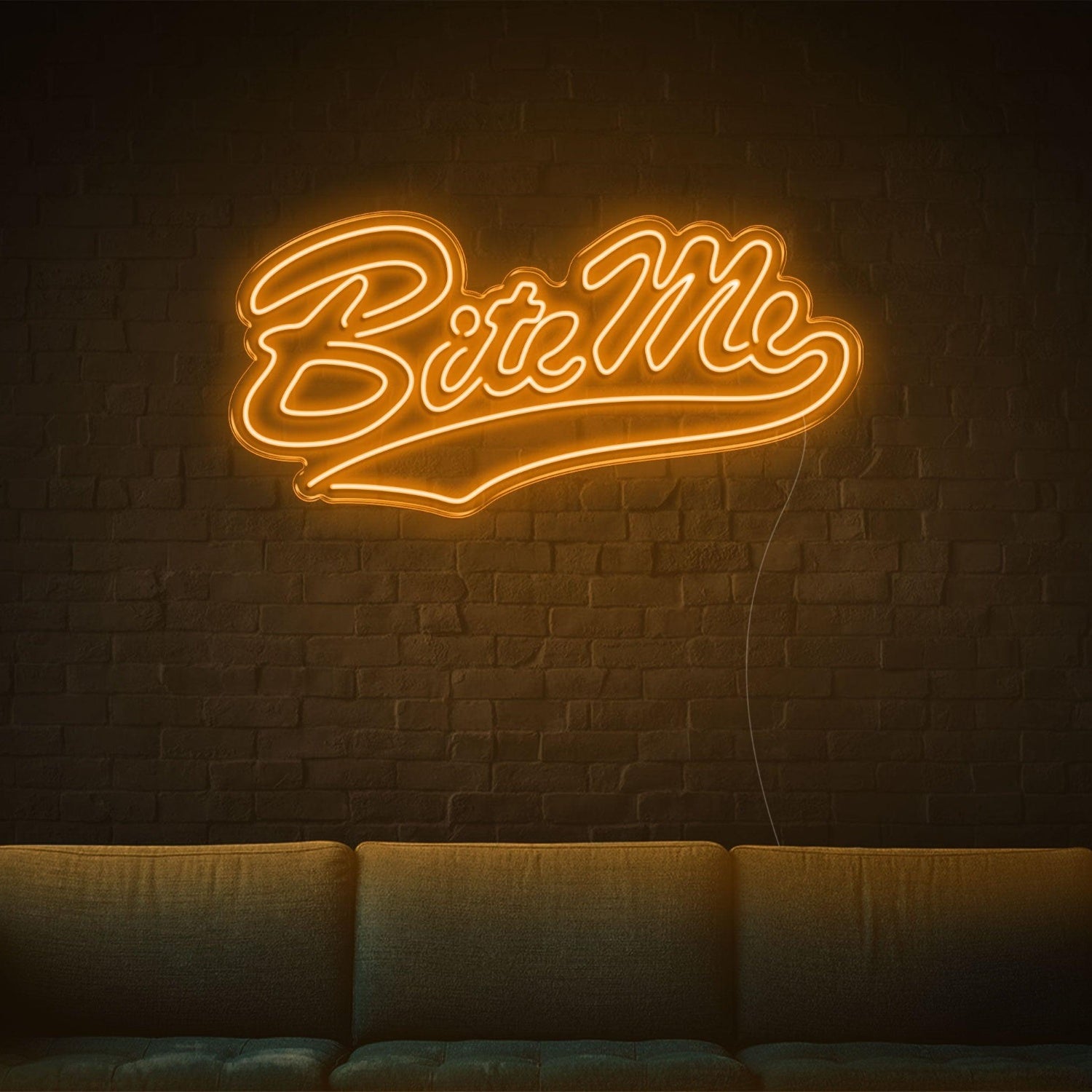 Bite Me Red Led Neon Sign For Retro Indoor Decor | Shineneon