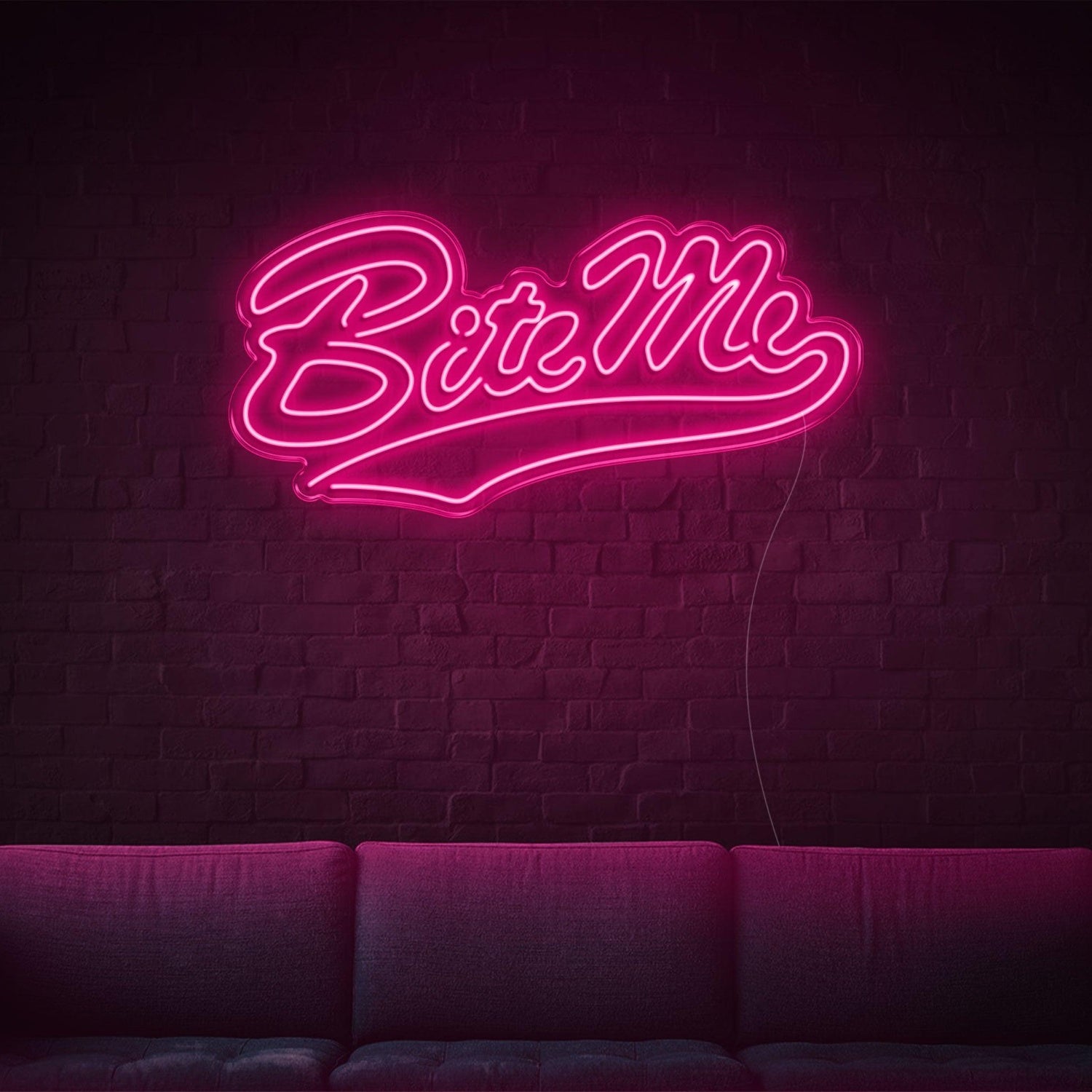 Bite Me Red Led Neon Sign For Retro Indoor Decor | Shineneon