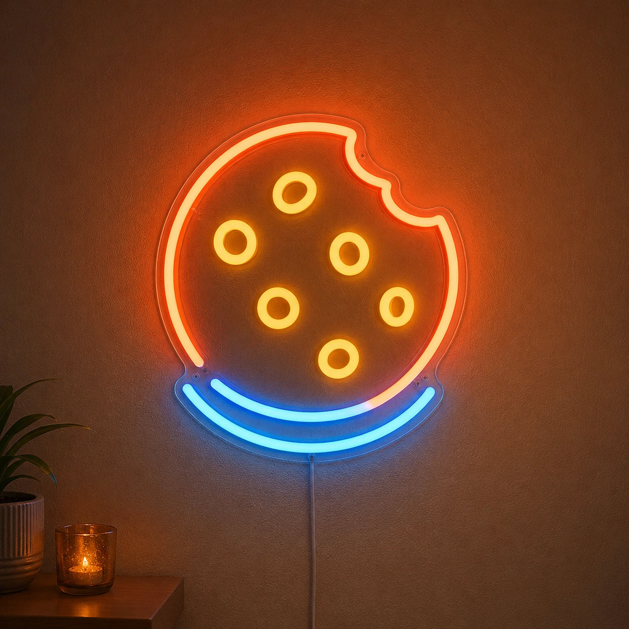 Bitten Cookie LED Neon Sign high-converting product image